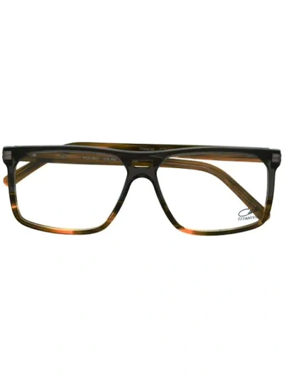 Cazal Square Frame Glasses In Brown
