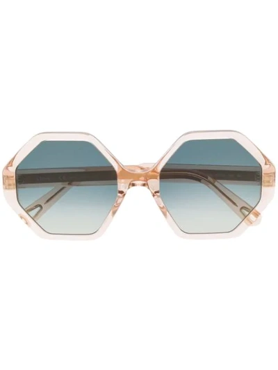 Chloé Willow Octagonal Sunglasses In Neutrals