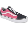 Vans Old Skool Sneaker In 2-tone Ebony/ Carmine Rose