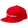 Champion Script Bb Snapback Hat In Red