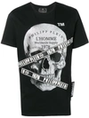 Philipp Plein Platinum Cut Round Neck T-shirt In Black