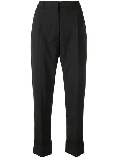 Prada Tailored High-waisted Trousers In Black