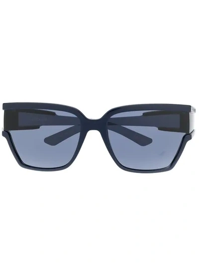 Balenciaga Rectangle Frame Sunglasses In Blue