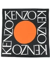 Kenzo Logo Scarf In Black