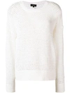 Theory Karenia Crochet Sweater In White