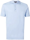 Lamberto Losani Spread Collar Polo Shirt In Blue