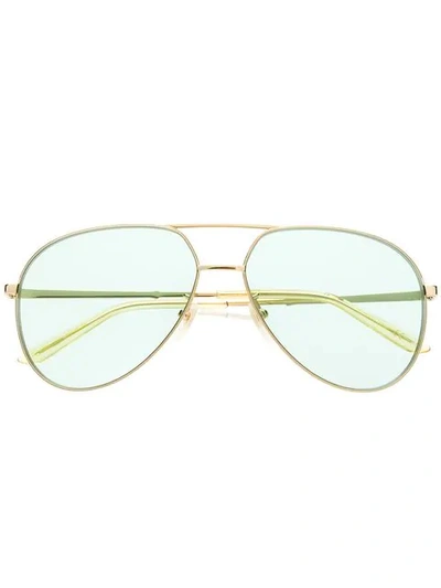 Gucci Aviator Frame Sunglasses In Gold