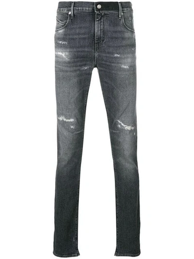 Rta Distressed Skinny Jeans In Black