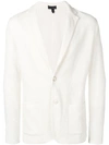 Lardini Corduroy Button Blazer In White