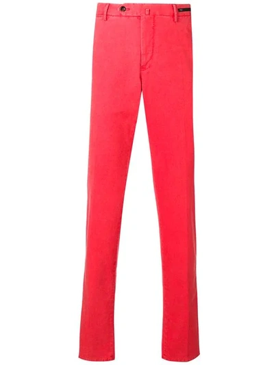 Pt01 High Waist Trousers In Red
