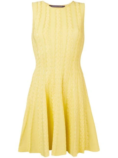 Antonino Valenti Flared Sleeveless Dress In Yellow