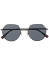 Fendi Geometric Sunglasses In Silver