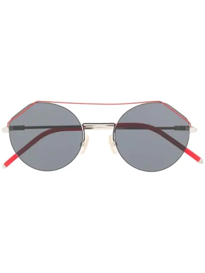 Fendi Eyeline Sunglasses In Silver