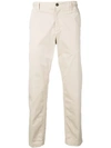 White Sand Straight Leg Trousers In Neutrals