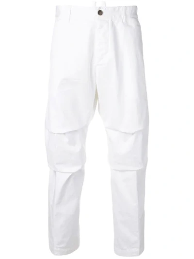 Dsquared2 Tapered Trousers In White