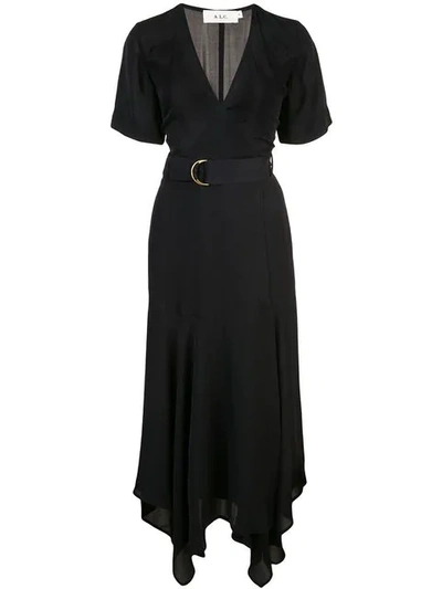 A.l.c Belted Midi Dress In Black