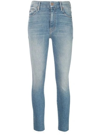 Mother High-waisted Skinny Jeans In Blue