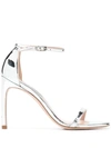 Stuart Weitzman Stiletto Sandals In Silver