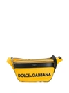 Dolce & Gabbana Oversized Logo Belt Bag In Yellow