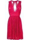 Antonino Valenti Plunging Neck Dress In Pink