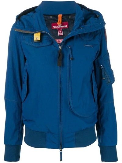 Parajumpers Hooded Zip-up Jacket In Blue