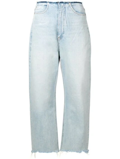 Alexander Wang Frayed Edges Jeans In 108 Bleach