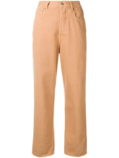Golden Goose Straight Leg Trousers In Brown