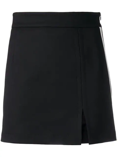 Ssheena Side Stripe Mini Skirt In Black