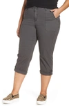 Sanctuary Explorer Patch Pocket Crop Pants In Washed Faded Black