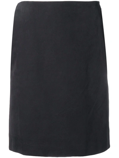 Pre-owned Gianfranco Ferre Vintage 1990's Straight Slit Skirt In Black