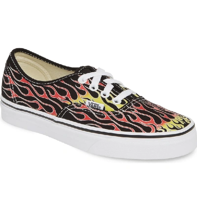 Vans 'authentic' Sneaker In Flames Black/ True White