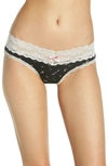 Honeydew Intimates Ahna Thong In Black Floral