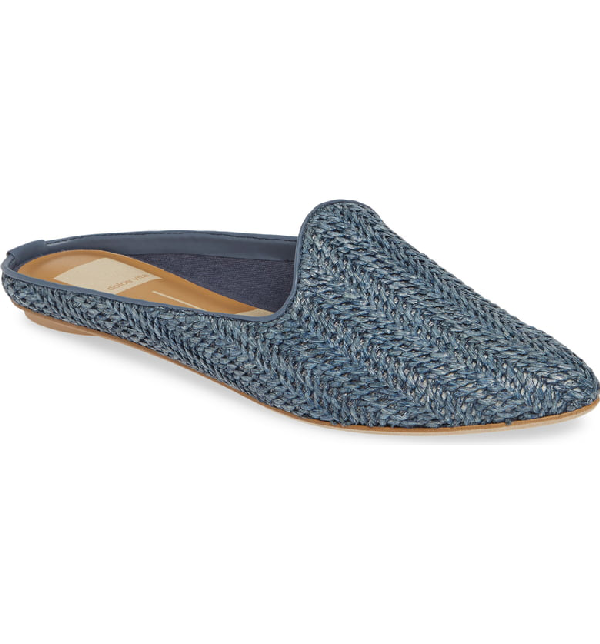 raffia flat mules