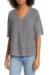 Eileen Fisher Organic Linen Jacquard Sweater In Ivory