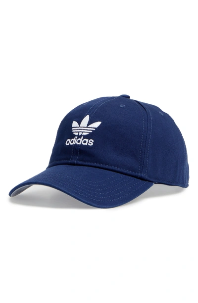 Adidas Originals Trefoil Baseball Cap - Blue In Navy