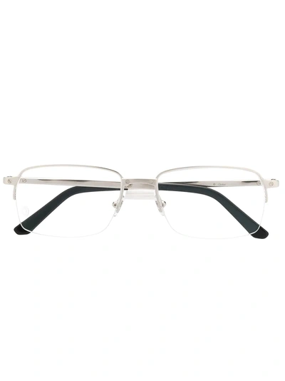 Cartier Eckige Brille - Silber In Silver