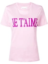 Alberta Ferretti Je T'aime Cotton Jersey T-shirt In Pink