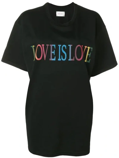 Alberta Ferretti 'love Is Love' T In Black