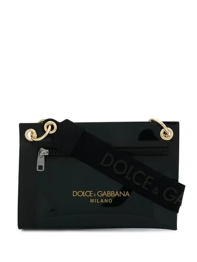 Dolce & Gabbana Logo Strap Mini Bag In Black