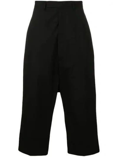 Rick Owens Karloff Cropped Trousers In Black