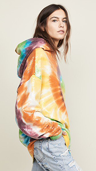 sequin tie dye sweatshirt