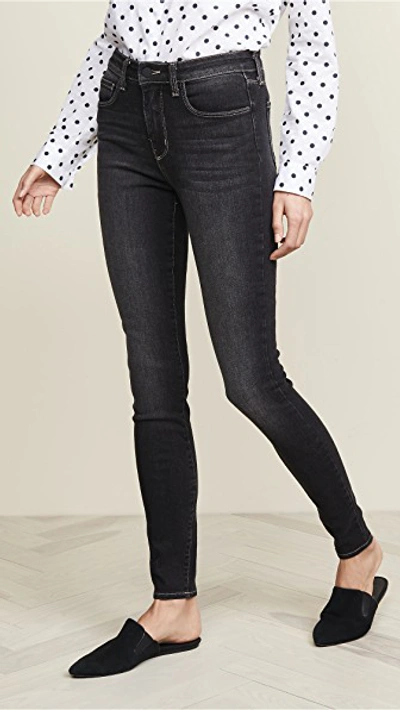 L Agence Marguerite High Rise Skinny Jeans In Faded Carbon