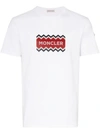 Moncler Logo Print T In White