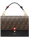 Fendi Black And Brown Kan I Shoulder Bag