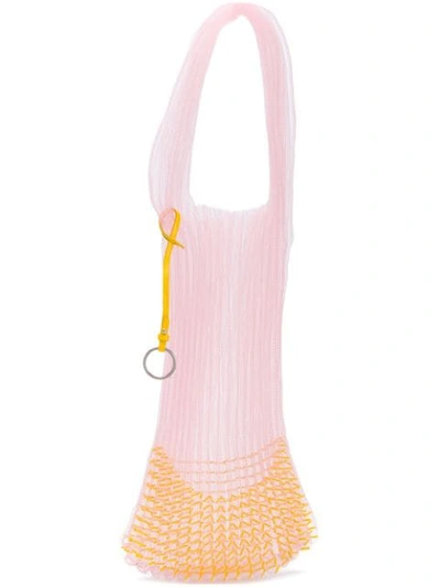 Jil Sander Beads Market Bag Small In Pink In Rosa