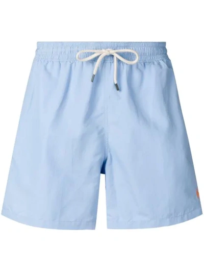 Polo Ralph Lauren Elasticated Waist Swim Shorts In Blue