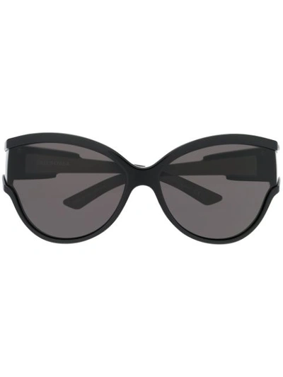 Balenciaga Unlimited Round-frame Sunglasses In Black