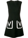 Valentino Logo Pocket Dress In Black