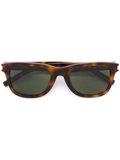 Saint Laurent Classic 51 Square-frame Sunglasses In Brown