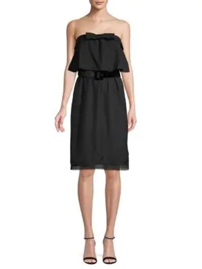 Marc Jacobs Flare-top Silk Dress In Black